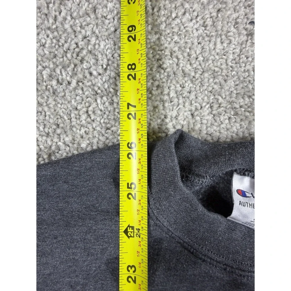 Champion Baylor University Bears Crewneck Sweatshirt Grey Yellow Green Size M